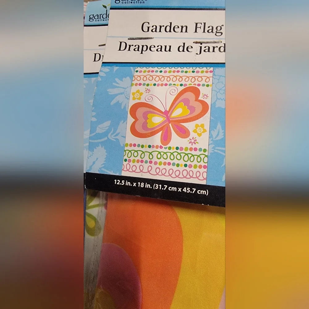 Colorful Garden Flags Set of 3 New‎